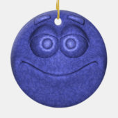 Ornement Rond En Céramique Marbre bleu (Dos)