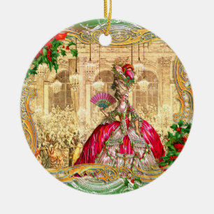 Ornement Rond En Céramique Marie Antoinette à l'ornement de Noël de Versail
