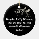 Ornement Rond En Céramique Marry Me - SRF (Dos)