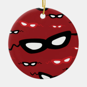 Ornement Rond En Céramique Masques