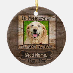 Ornement Rond En Céramique Mémorial aux chiens