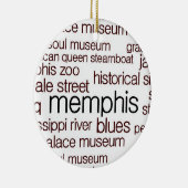 Ornement Rond En Céramique Memphis en Brown (Droite)