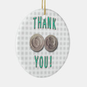 Ornement Rond En Céramique merci if embryon de fécondation invitro (Droite)