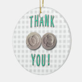 Ornement Rond En Céramique merci if embryon de fécondation invitro (Gauche)