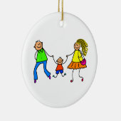 Ornement Rond En Céramique Mes parents (Droite)