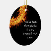 Ornement Rond En Céramique Message inspiré de survivant (Droite)