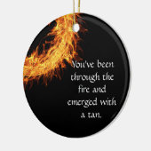 Ornement Rond En Céramique Message inspiré de survivant (Gauche)