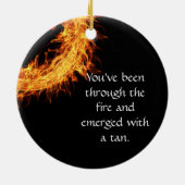 Ornement Rond En Céramique Message inspiré de survivant (Dos)