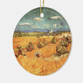 Ornement Rond En Céramique Meules de blé avec moissonneur de Vincent van Gogh (Gauche)