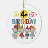 Ornement Rond En Céramique Mice 4th Birthday T-shirts et cadeaux (Gauche)