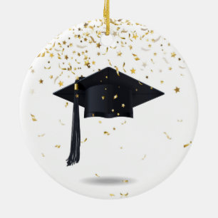 Ornement Rond En Céramique modèle, gradué, diplôme, personnalisable, chic,