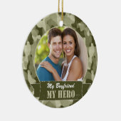 Ornement Rond En Céramique Mon ____mon héros (Droite)