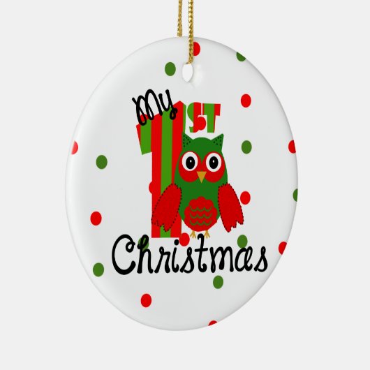 Ornement Rond En Céramique Mon premier Noël (Droite)