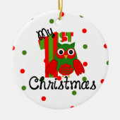 Ornement Rond En Céramique Mon premier Noël (Devant)