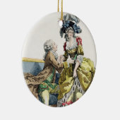 Ornement Rond En Céramique Monsieur élégant proposant à Madame dans un (Droite)