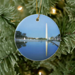 Ornement Rond En Céramique Monument Washington, Bassin de réflexion, Washingt