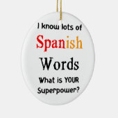 Ornement Rond En Céramique mot espagnol (Droite)