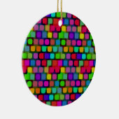 Ornement Rond En Céramique Motif Carré coloré Abstrait (Droite)