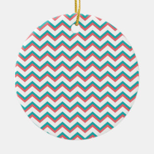 Ornement Rond En Céramique Motif de Chevron de sud-ouest