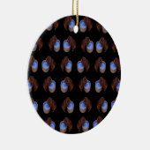 Ornement Rond En Céramique Motif de cobaye debout buvant, (Droite)