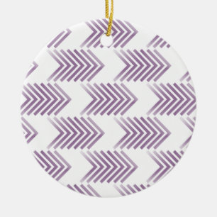 Ornement Rond En Céramique Motif de flèche Tribal Violet