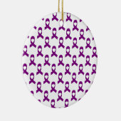 Ornement Rond En Céramique Motif de ruban violet (Droite)