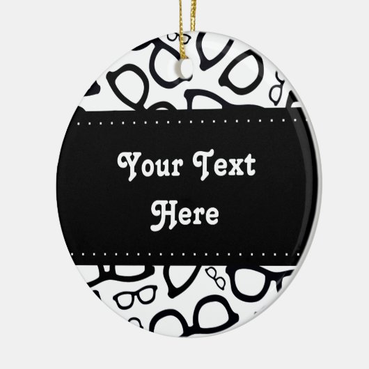 Ornement Rond En Céramique Motif futé en verre (Gauche)