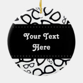 Ornement Rond En Céramique Motif futé en verre (Dos)