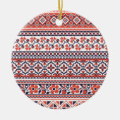 Ornement Rond En Céramique Motifs de conception de point de croix (Devant)