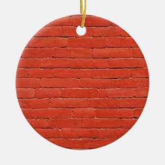 Ornement Rond En Céramique Mur rouge orange