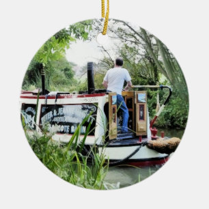 ORNEMENT ROND EN CÉRAMIQUE NAVIRES