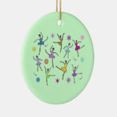 Ornement Rond En Céramique Neuf dames dansant l'ornement (Droite)