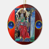 Ornement Rond En Céramique NEUROMANCER, Pierres de saphir bleu (Gauche)