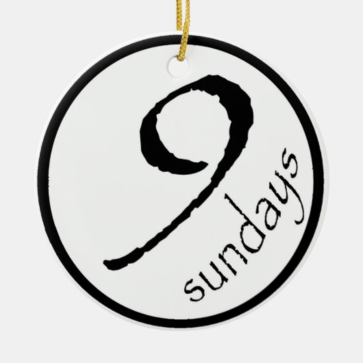 Ornement Rond En Céramique Noël (Devant)