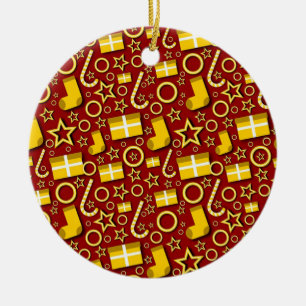 Ornement Rond En Céramique Noël