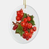 Ornement Rond En Céramique Noël à l'ancienne, Redcurrant (Droite)