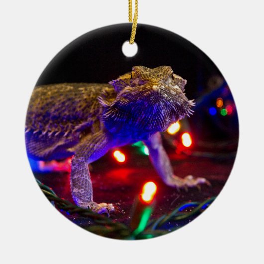 Ornement Rond En Céramique Noël Beardie (Devant)