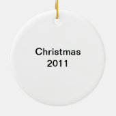 Ornement Rond En Céramique Noël de l'Arizona (Dos)