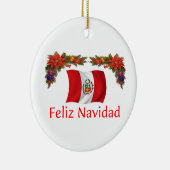 Ornement Rond En Céramique Noël du Pérou (Droite)