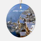 ORNEMENT ROND EN CÉRAMIQUE NOËL EN AUTRICHE (Gauche)