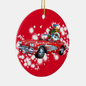 Ornement Rond En Céramique Noël frais ! (Droite)