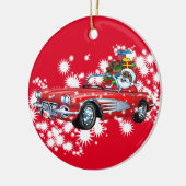 Ornement Rond En Céramique Noël frais ! (Gauche)