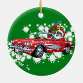 Ornement Rond En Céramique Noël frais ! (Dos)