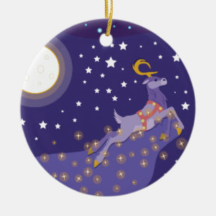 Ornement Rond En Céramique Noël magique
