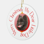 Ornement Rond En Céramique Noël Poméran (Gauche)