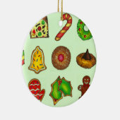 Ornement Rond En Céramique Noël Sucre Cookies Viennoiseries Tarte de Sable (Droite)