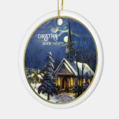 Ornement Rond En Céramique Noël vintage (Gauche)