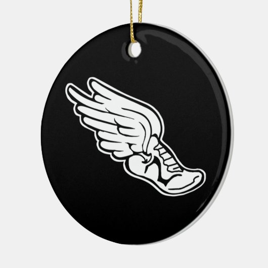 Ornement Rond En Céramique Noir d'ornement de logo de voie (Gauche)