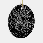 Ornement Rond En Céramique Noir en verre cassé (Droite)