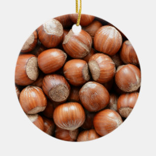 Ornement Rond En Céramique Noisettes